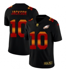 Philadelphia Eagles 10 Desean Jackson Men Black Nike Red Orange Stripe Vapor Limited NFL Jersey