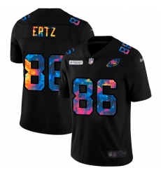 Philadelphia Eagles 86 Zach Ertz Men Nike Multi Color Black 2020 NFL Crucial Catch Vapor Untouchable Limited Jersey