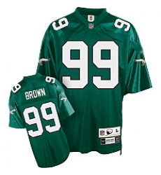 Philadelphia Eagles 99 Jerome Brown Premier Throwback green Jersey