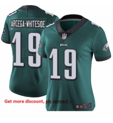 Eagles 19 JJ Arcega Whiteside Midnight Green Team Color Women Stitched Football Vapor Untouchable Limited Jersey
