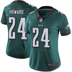 Eagles #24 Jordan Howard Midnight Green Team Color Women Stitched Football Vapor Untouchable Limited Jersey