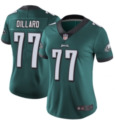 Eagles 77 Andre Dillard Midnight Green Team Color Women Stitched Football Vapor Untouchable Limited Jersey