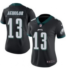 Nike Eagles #13 Nelson Agholor Black Womens Stitched NFL Limited Rush Jersey