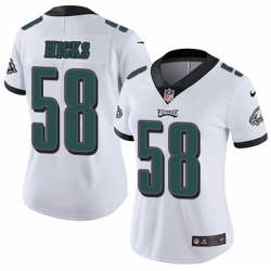 Nike Eagles #58 Jordan Hicks White Womens Stitched NFL Vapor Untouchable Limited Jersey