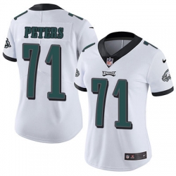 Nike Eagles #71 Jason Peters White Womens Stitched NFL Vapor Untouchable Limited Jersey