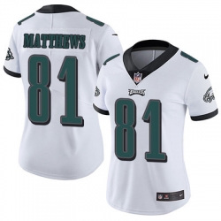 Nike Eagles #81 Jordan Matthews White Womens Stitched NFL Vapor Untouchable Limited Jersey