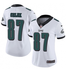 Nike Eagles #87 Brent Celek White Womens Stitched NFL Vapor Untouchable Limited Jersey