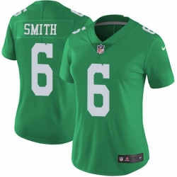 Nike Philadelphia Eagles 6 DeVonta Smith Green Women Stitched NFL Limited Rush Jersey