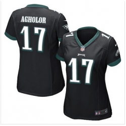 Women NEW Eagles #17 Nelson Agholor Black Alternate Stitched NFL New Elite Jersey