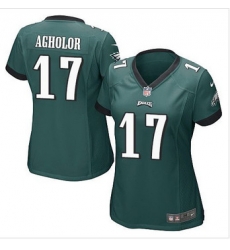 Women NEW Eagles #17 Nelson Agholor Midnight Green Team Color Stitched NFL New Elite Jersey