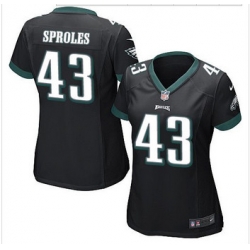 Women NEW Eagles #43 Darren Sproles Black Alternate Stitched NFL New Elite Jersey