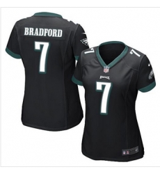 Women New Eagles #7 Sam Bradford Black Alternate Stitched NFL New Elite Jersey