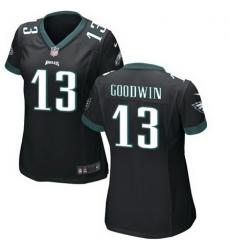 Women Nike Eagles 13 Marquise Goodwin Black Vapor Limited Stitched NFL Jersey
