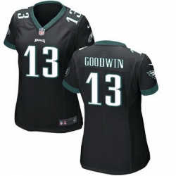 Women Nike Eagles 13 Marquise Goodwin Black Vapor Limited Stitched NFL Jersey