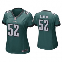 Women Nike Eagles 52 Davion Taylor Green Vapor Limited NFL Stitched Jersey