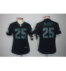 Women Nike Philadelphia Eagles #25 LeSean McCoy Black Jerseys[Impact Limited]