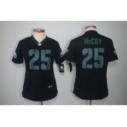 Women Nike Philadelphia Eagles #25 LeSean McCoy Black Jerseys[Impact Limited]