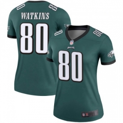 Women Nike Philadelphia Eagles Quez Watkins #80 Green Vapor Limited Jersey