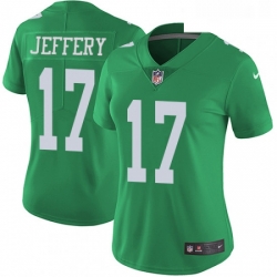 Womens Nike Philadelphia Eagles 17 Alshon Jeffery Limited Green Rush Vapor Untouchable NFL Jersey