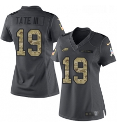 Womens Nike Philadelphia Eagles 19 Golden Tate III Limited Black 2016 Salute to Service NFL Jerse