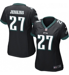 Womens Nike Philadelphia Eagles 27 Malcolm Jenkins Game Black Alternate NFL Jersey