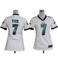 Women's Nike Philadelphia Eagles 7# Michael Vick White Nike NFL Jerseys