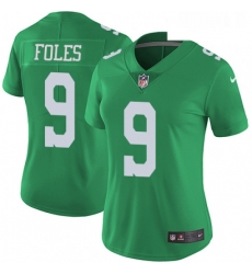 Womens Nike Philadelphia Eagles 9 Nick Foles Limited Green Rush Vapor Untouchable NFL Jersey