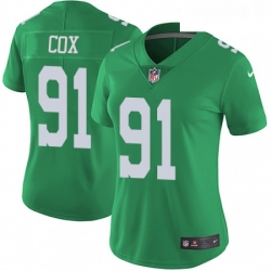 Womens Nike Philadelphia Eagles 91 Fletcher Cox Limited Green Rush Vapor Untouchable NFL Jersey