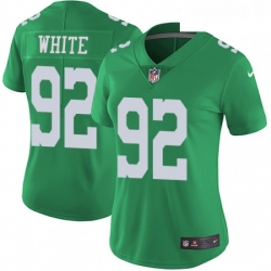 Womens Nike Philadelphia Eagles 92 Reggie White Limited Green Rush Vapor Untouchable NFL Jersey