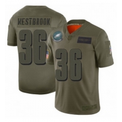 Womens Philadelphia Eagles 36 Brian Westbrook Limited Camo 2019 Salute to Service Football Jersey