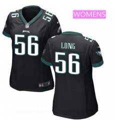 Womens Philadelphia Eagles #56 Chris Long Black Alternate Stitched NFL Nike Jersey