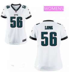 Womens Philadelphia Eagles #56 Chris Long White Road Stitched NFL Nike Jersey