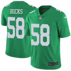 Nike Eagles #58 Jordan Hicks Green Youth Stitched NFL Limited Rush Jersey