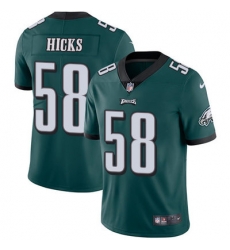 Nike Eagles #58 Jordan Hicks Midnight Green Team Color Youth Stitched NFL Vapor Untouchable Limited Jersey