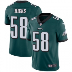 Nike Eagles #58 Jordan Hicks Midnight Green Team Color Youth Stitched NFL Vapor Untouchable Limited Jersey