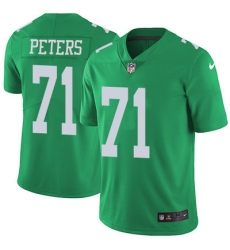 Nike Eagles #71 Jason Peters Green Youth Stitched NFL Limited Rush Jersey