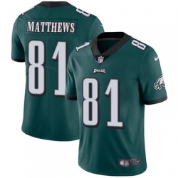 Nike Eagles #81 Jordan Matthews Midnight Green Team Color Youth Stitched NFL Vapor Untouchable Limited Jersey