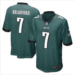 Youth NEW Eagles #7 Sam Bradford Midnight Green Team Color Stitched NFL New Elite Jersey