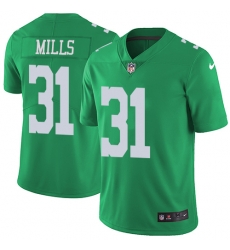 Youth Nike Eagles #31 Jalen Mills Green Stitched NFL Limited Rush Jersey