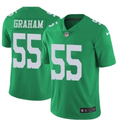 Youth Nike Eagles #55 Brandon Graham Green Stitched NFL Limited Rush Jersey