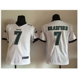 Youth Nike Eagles #7 Sam Bradford White Stitched NFL New Elite Jersey