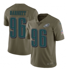 Youth Nike Eagles #96 Derek Barnett Olive Stitched NFL Limited 2017 Salute to Service Jersey