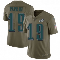 Youth Nike Philadelphia Eagles 19 Golden Tate III Limited Olive 2017 Salute to Service NFL Jersey