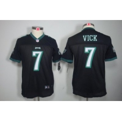 Youth Nike Philadelphia Eagles 7# Michael Vick Black Color[Youth Limited Jerseys]