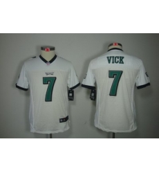 Youth Nike Philadelphia Eagles 7# Michael Vick White Color[Youth Limited Jerseys]