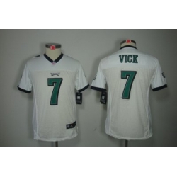 Youth Nike Philadelphia Eagles 7# Michael Vick White Color[Youth Limited Jerseys]