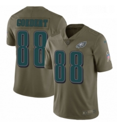 Youth Nike Philadelphia Eagles 88 Dallas Goedert Limited Olive 2017 Salute to Service NFL Jersey