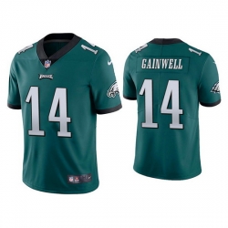 Youth Philadelphia Eagles 14 Kenneth Gainwell Green Vapor Untouchable Limited Stitched Football Jersey 