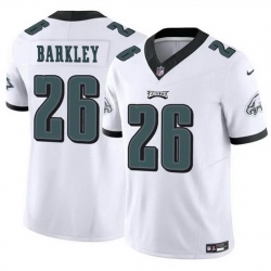 Youth Philadelphia Eagles 26 Saquon Barkley White 2023 F U S E Vapor Untouchable Limited Stitched Football Jersey