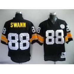 Jerseys Pittsburgh Steelers 88 SWANN Black Throwback jerseys